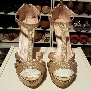 Gold Open Toe Sandal